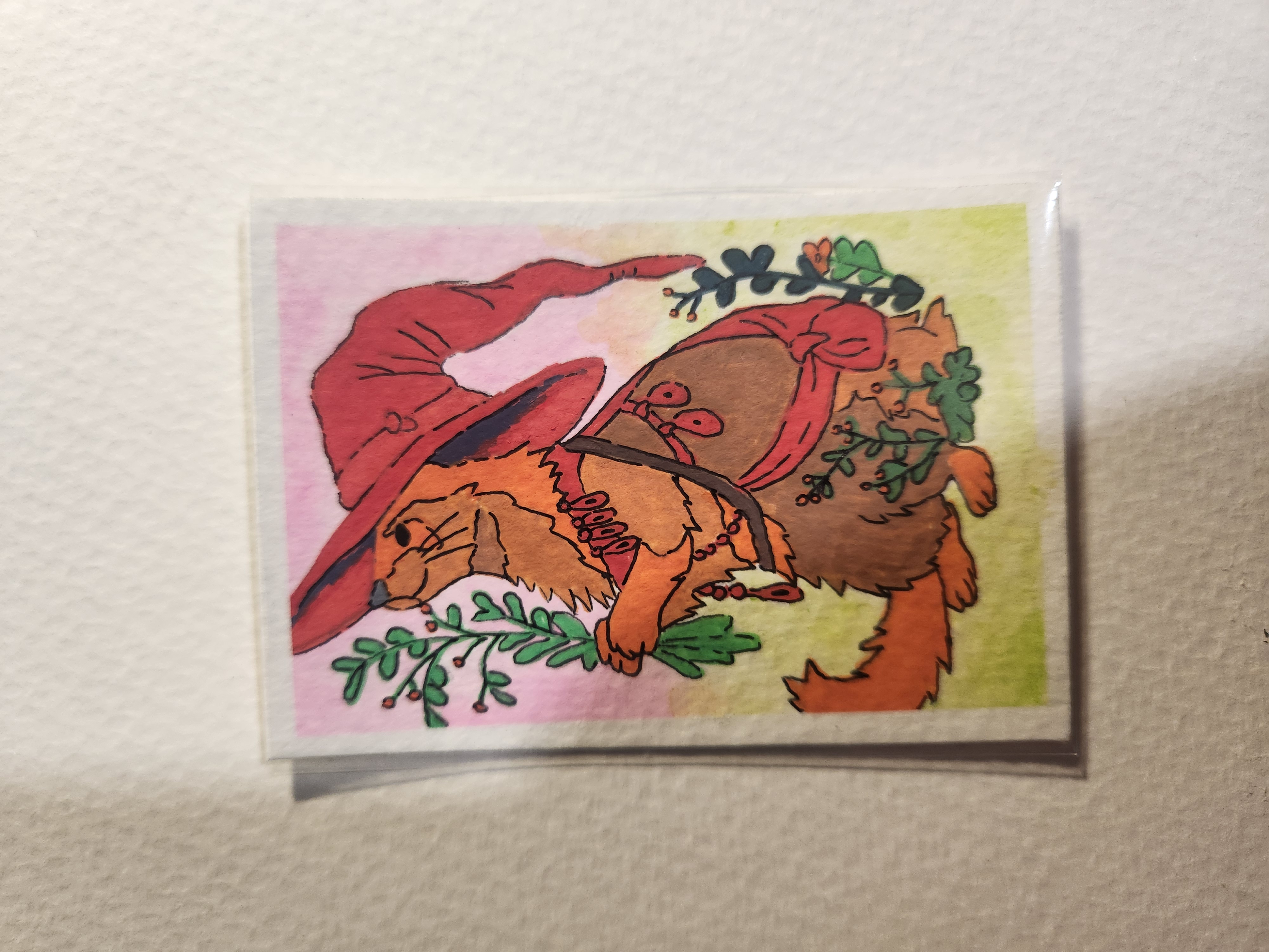 Mystical Foraging aceo art card