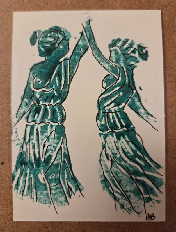 The Graces #1 aceo art card
