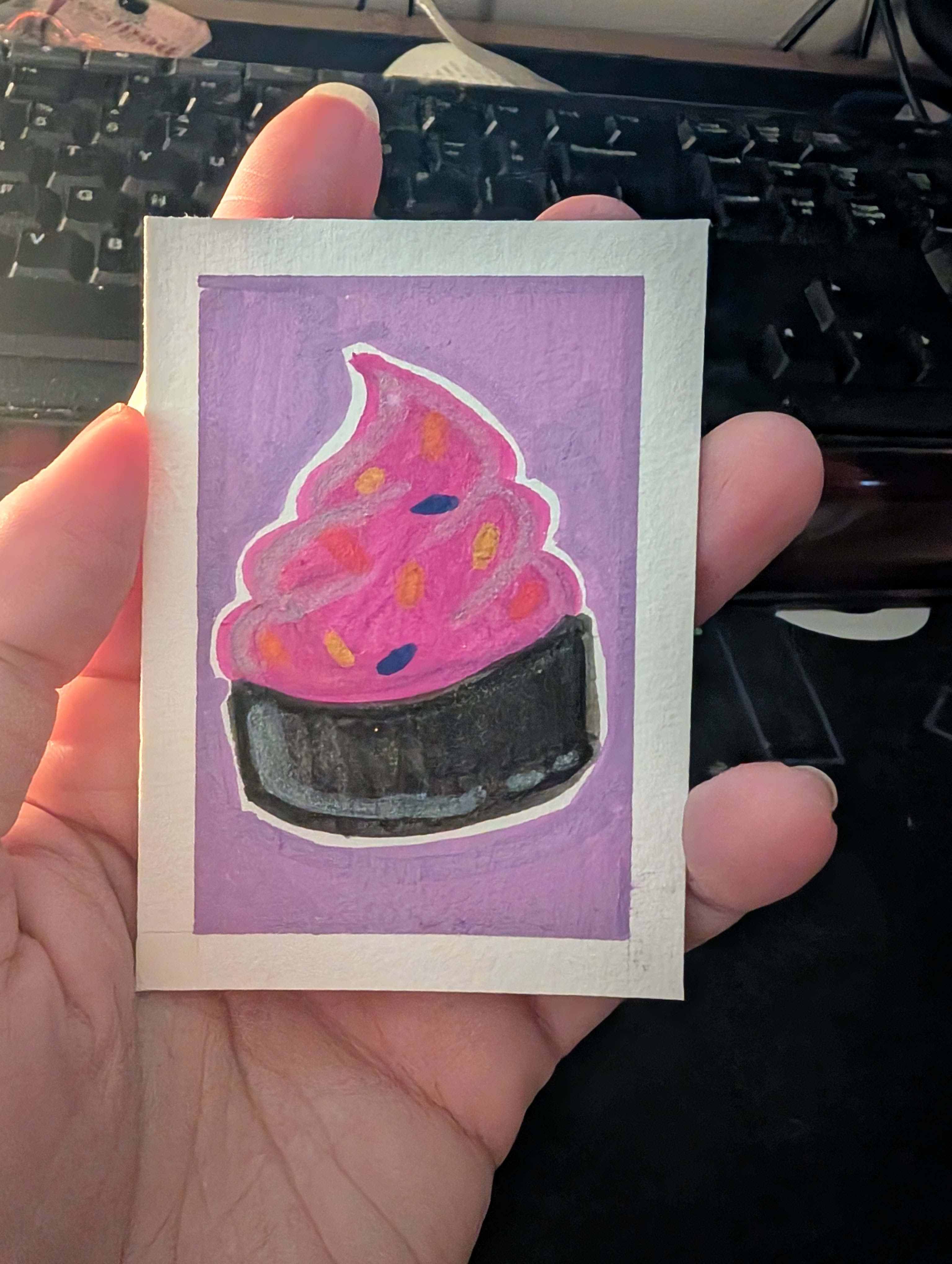 "Icing.. or whatever the Ref said..." aceo art card thumbnail 2