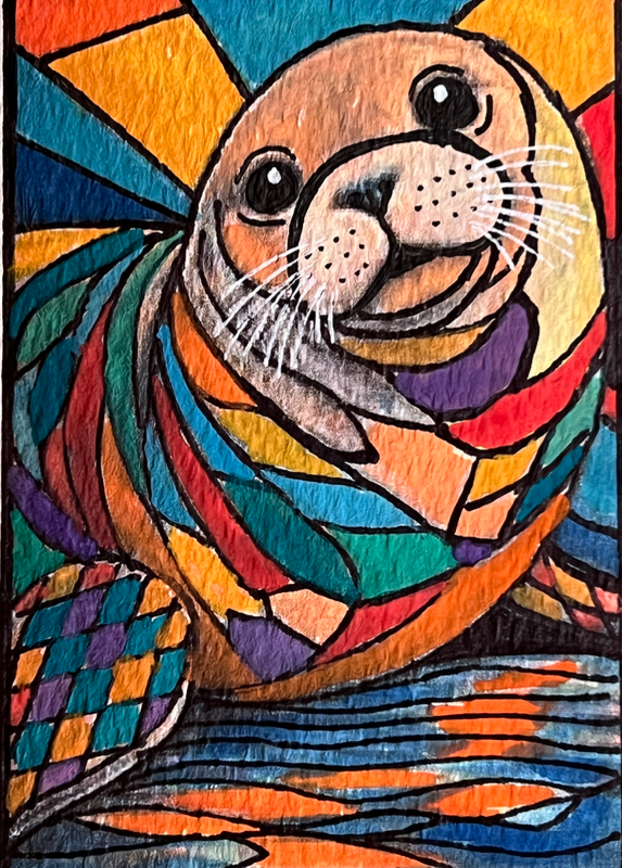 Seal #2 aceo art card