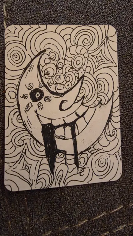 Fan Art Soul Eater Moon aceo art card