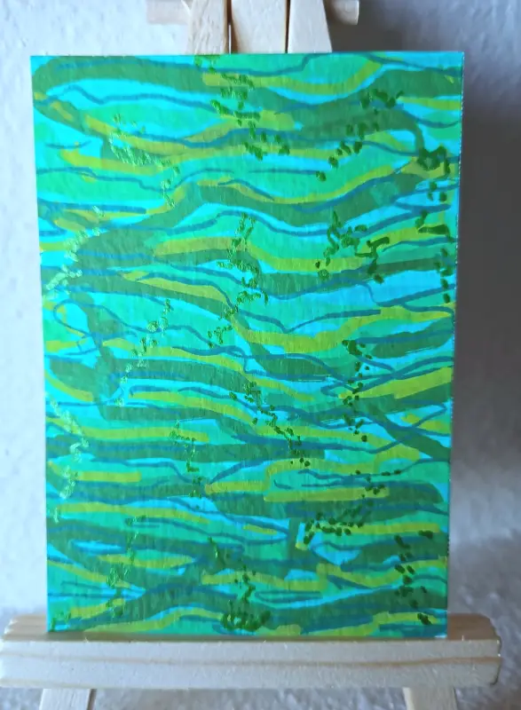 Acryric Marker Practice Set aceo art card
