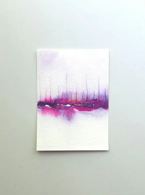 Violet Horizon aceo art card