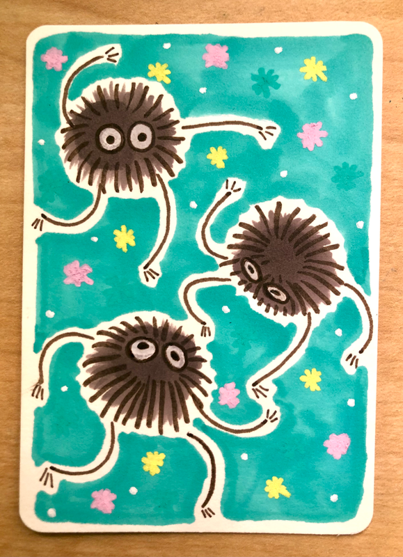 Soot Sprites aceo art card