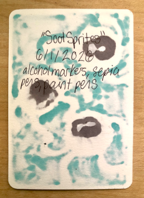 Soot Sprites aceo art card thumbnail 2