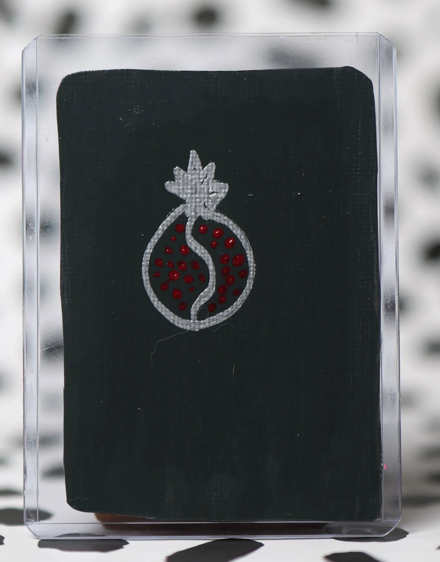 Silver Pomegranate #2 aceo art card