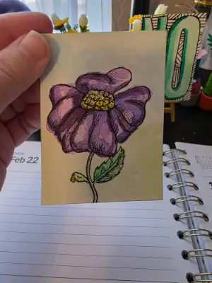 Blooming aceo art card thumbnail 2