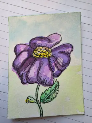 Blooming aceo art card thumbnail 3