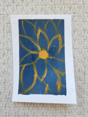 Abstract flowers aceo art card thumbnail 2