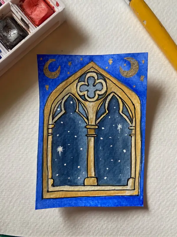 Celestial Window aceo art card