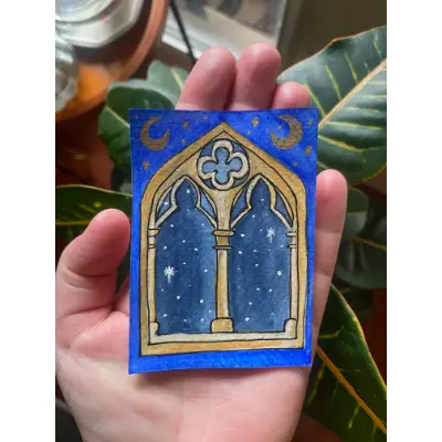 Celestial Window aceo art card thumbnail 2
