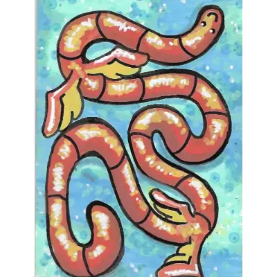 Sky Worm aceo art card thumbnail 1