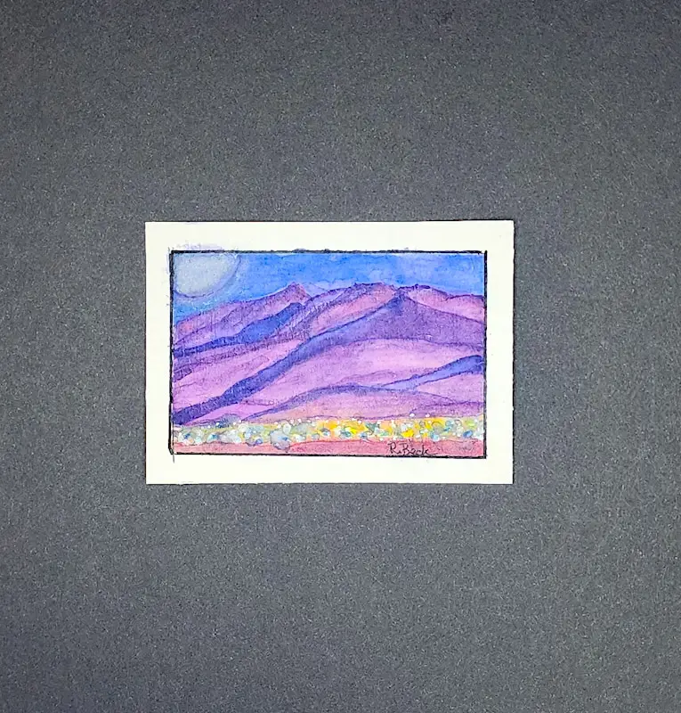 Lights of Albuquerque aceo art card