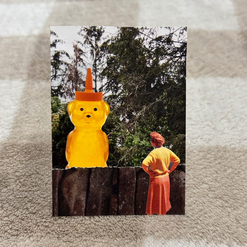 Honey bear aceo art card