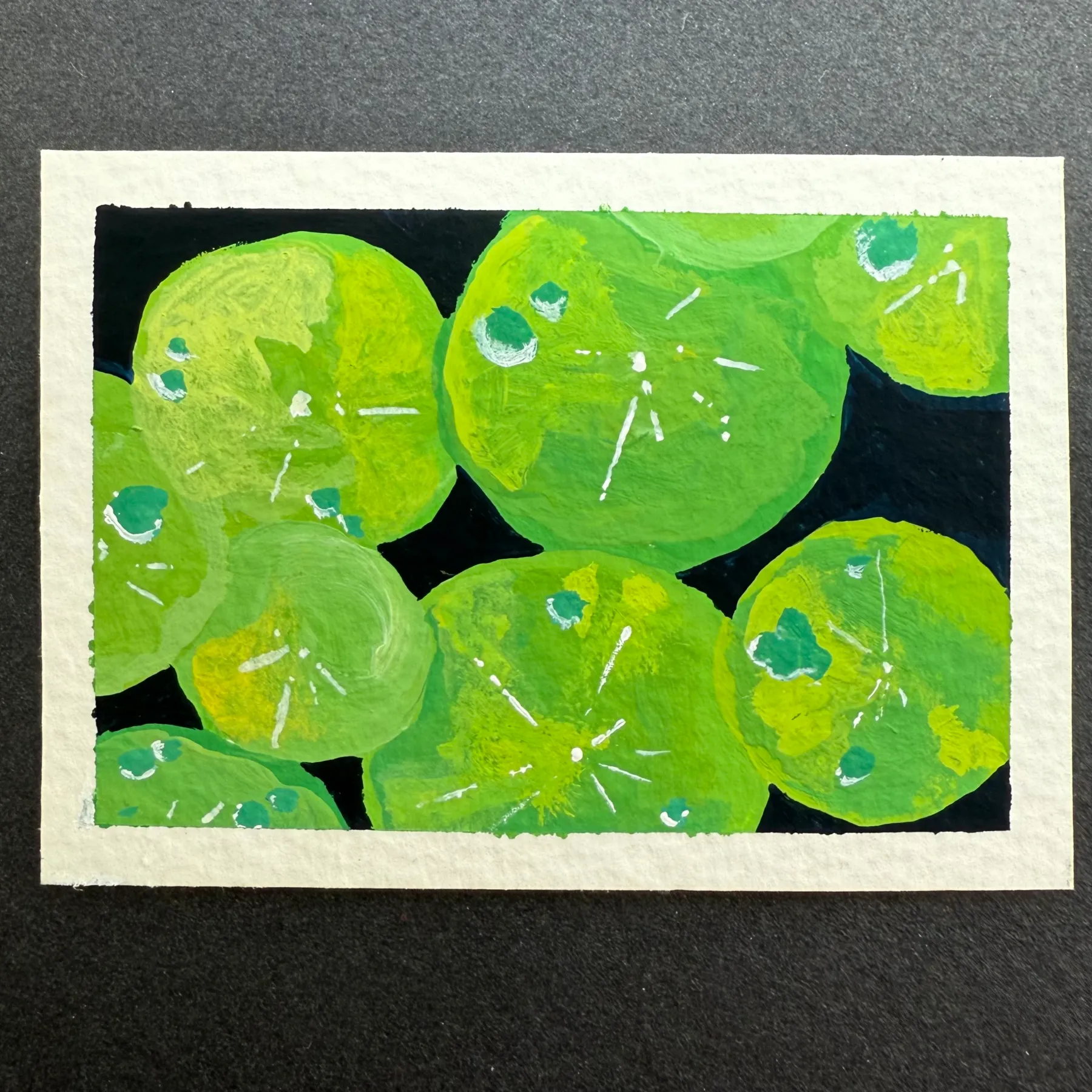 lily pads aceo art card