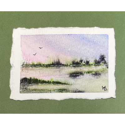 Abstract Wetlands no. 1 aceo art card thumbnail 1