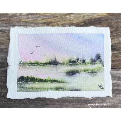 Abstract Wetlands no. 1 aceo art card thumbnail 2