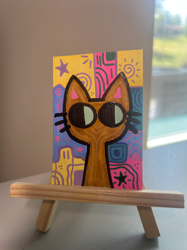 zesty cat aceo art card