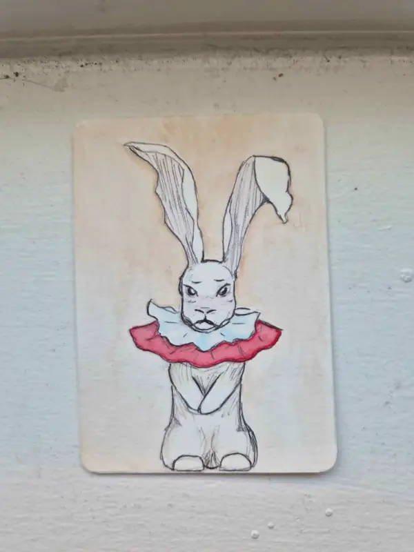 Funny Bunny aceo art card