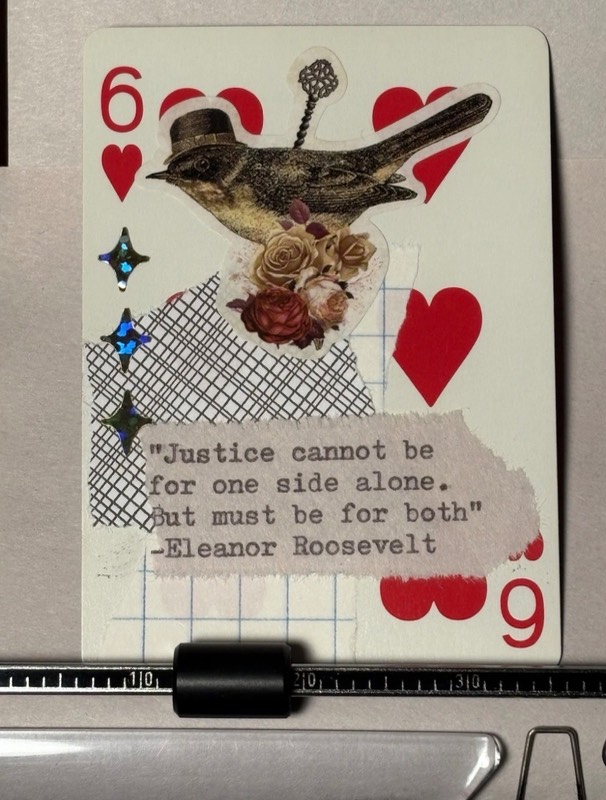 Bird Quote card #279 by Mazerzine Eleanor Roosevelt aceo art card