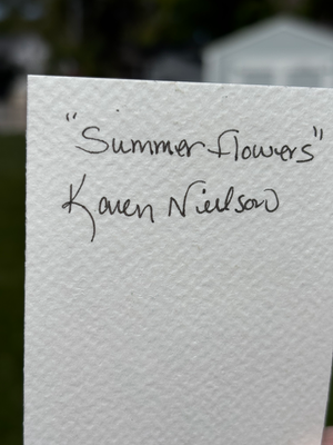 Summer floral aceo art card thumbnail 2