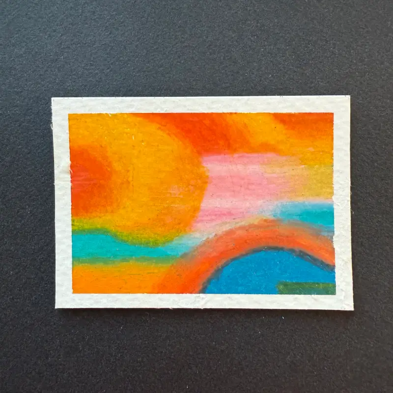 abstract i aceo art card