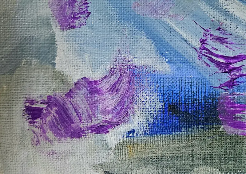 Plum Fight in Winter (a Sonata for Scurvy no. 4) aceo art card