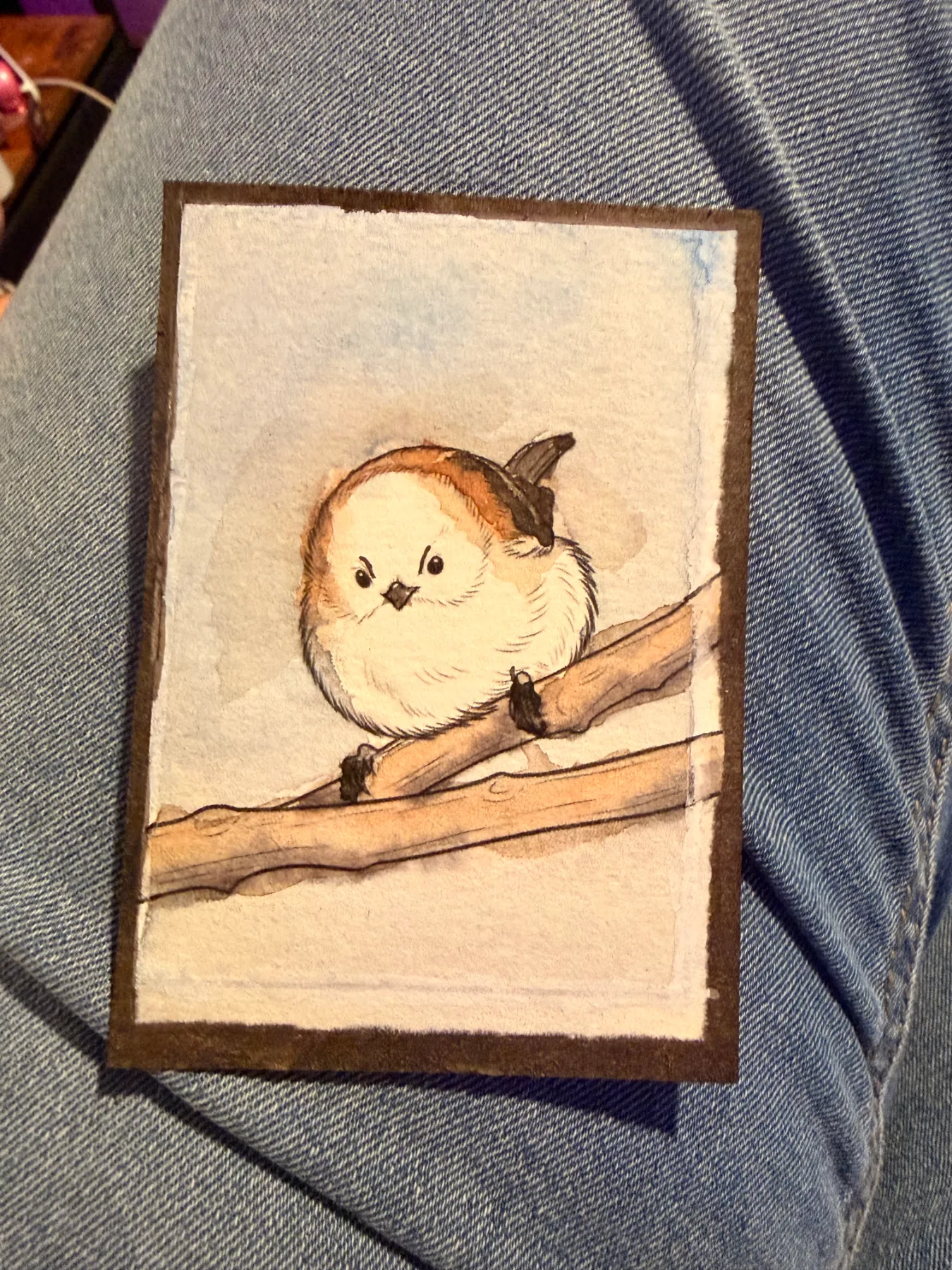 Snow Fairy Bird Collection, 3 of 4 aceo art card