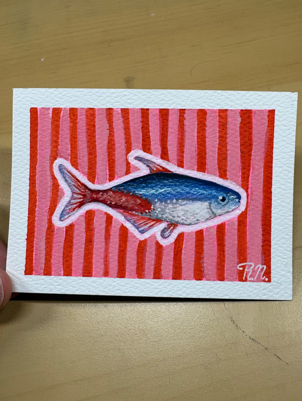 Fish 5/6 aceo art card