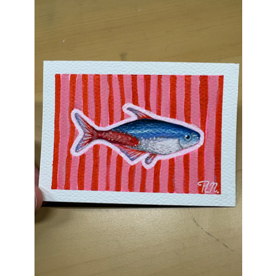 Fish 5/6 aceo art card thumbnail 1