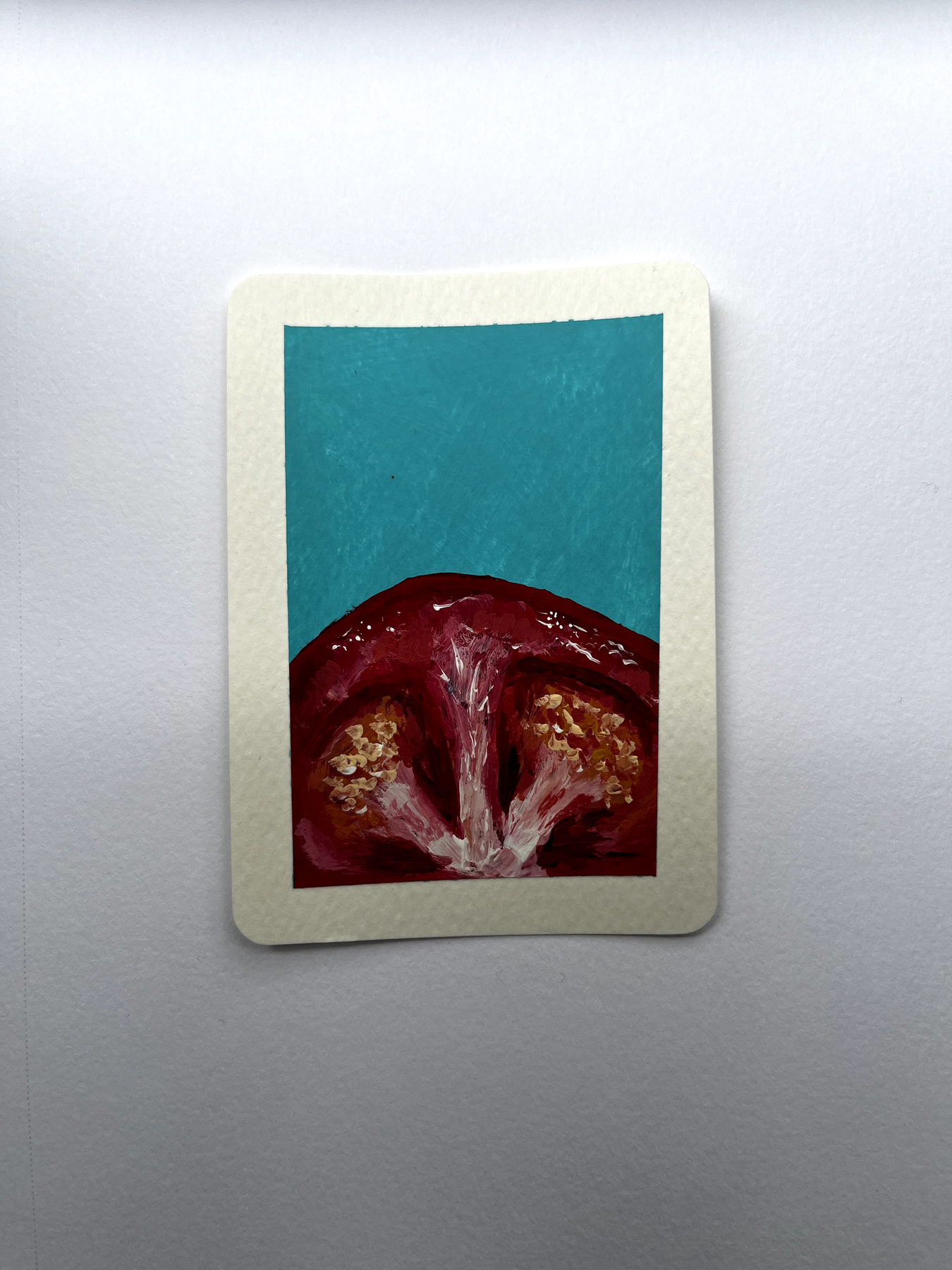 Bright Tomato Painting Kb.creations Signed ACEO aceo art card