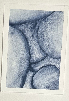 Rocks of Black Beach aceo art card thumbnail 2