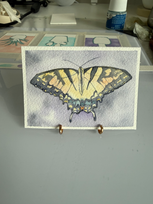 Tiger Butterfly aceo art card