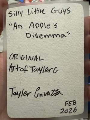 An Apples Dilemma aceo art card thumbnail 2