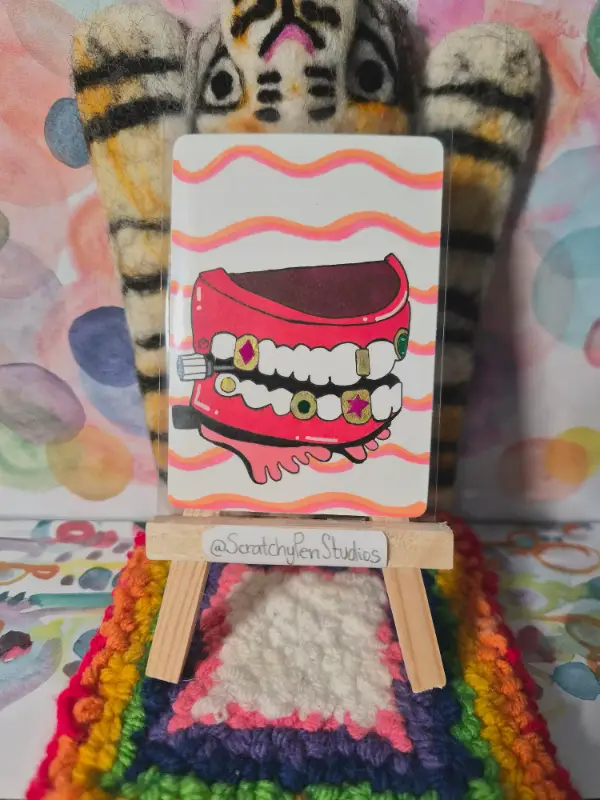 "Smile" Abstract aceo art card