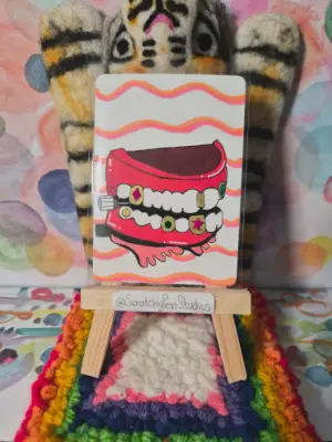 "Smile" Abstract aceo art card thumbnail 1