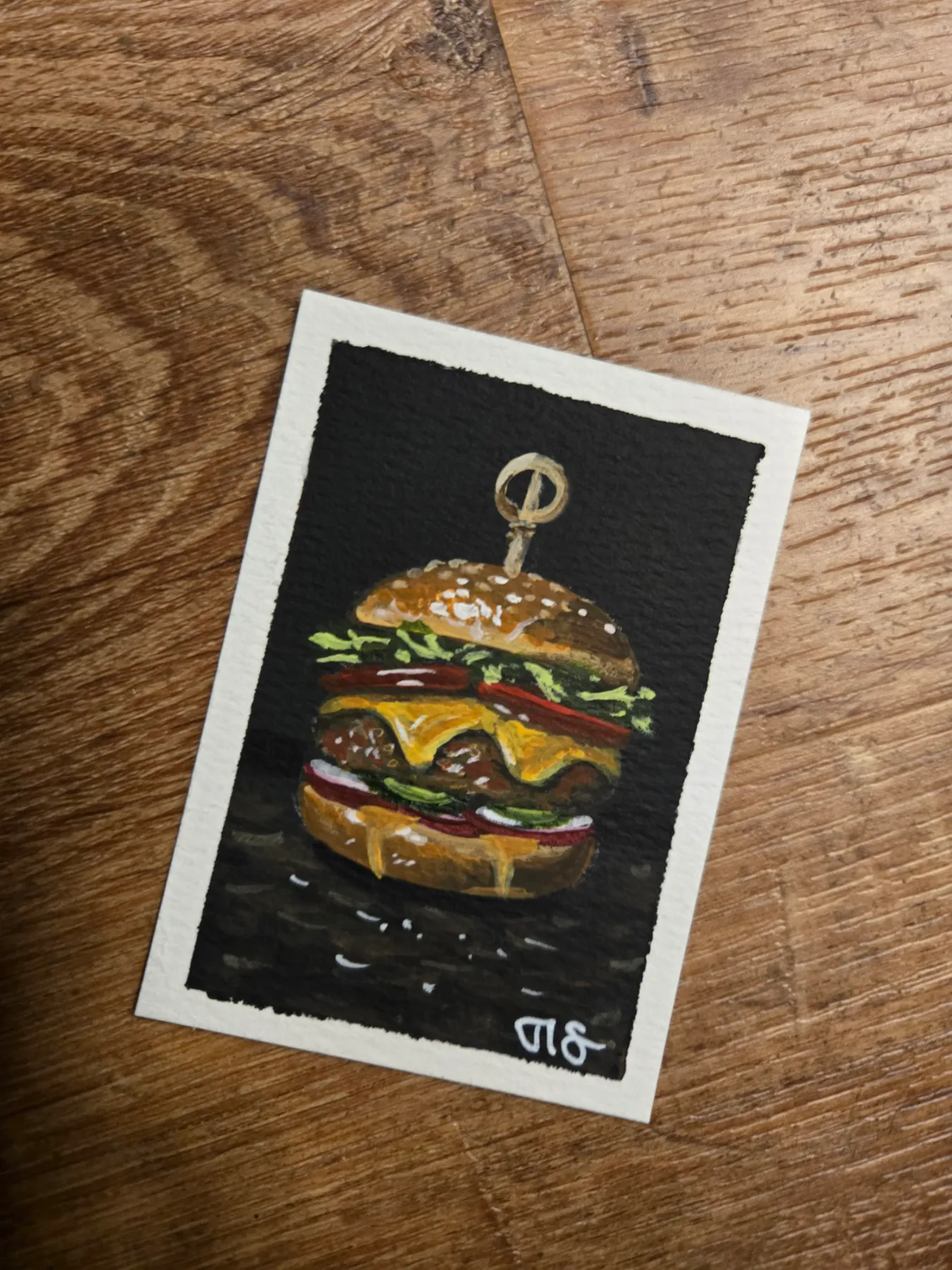 Fast Food aceo art card