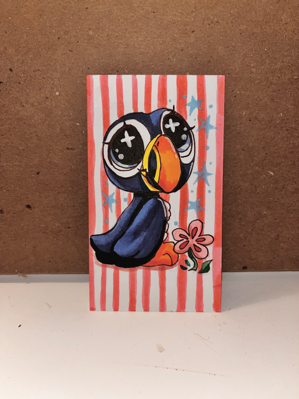 LPS Puffin aceo art card