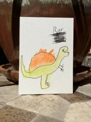 Rar | Dino Collection aceo art card thumbnail 1