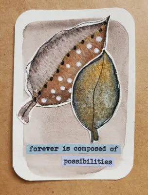 Forever is compsed of possibilities aceo art card thumbnail 1