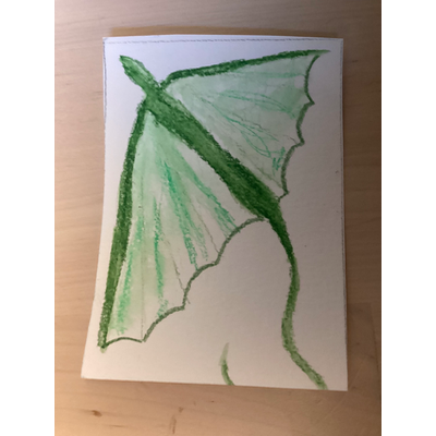 Watercolor dragon 4/5 aceo art card thumbnail 2