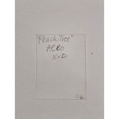 Peach Tree aceo art card thumbnail 2