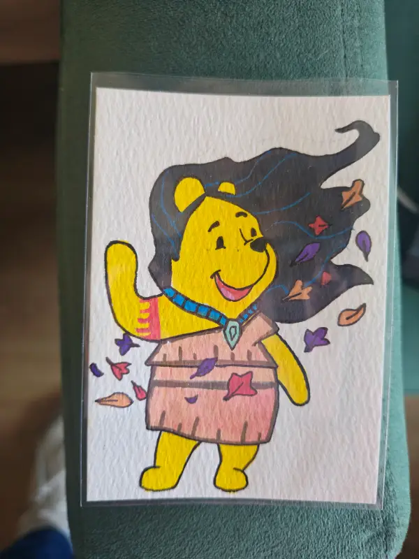 Pocahontas Pooh aceo art card
