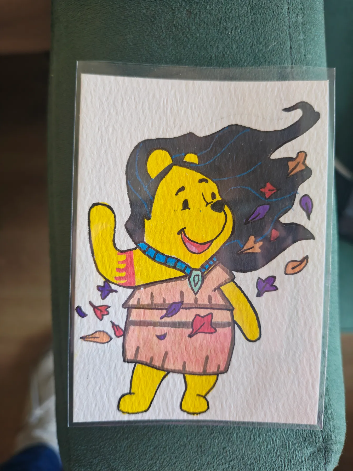 Pocahontas Pooh aceo art card