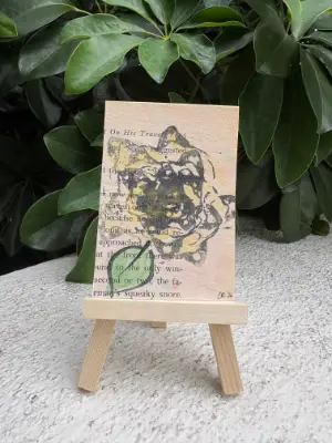 Petals on Pages 2/2 aceo art card thumbnail 2