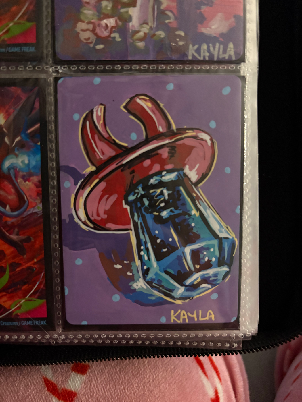 Blue Ring Pop aceo art card