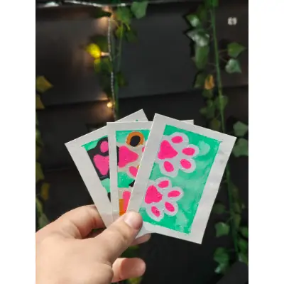 White paws aceo art card thumbnail 2