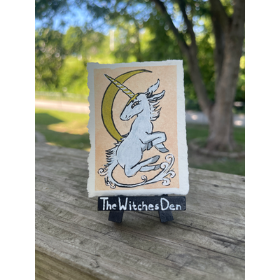 Unicorn aceo art card thumbnail 1