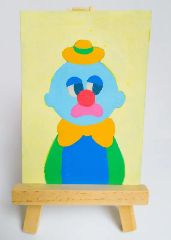 Sad Clown aceo art card