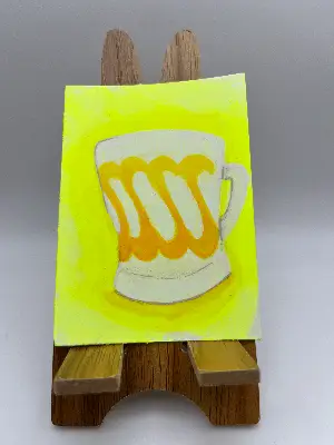 Yellow Waves aceo art card thumbnail 2